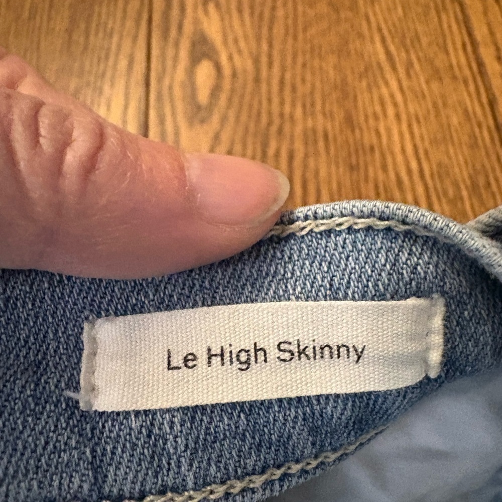 FRAME Le High skinny triangle raw edge jeans 27 - Picture 5 of 7
